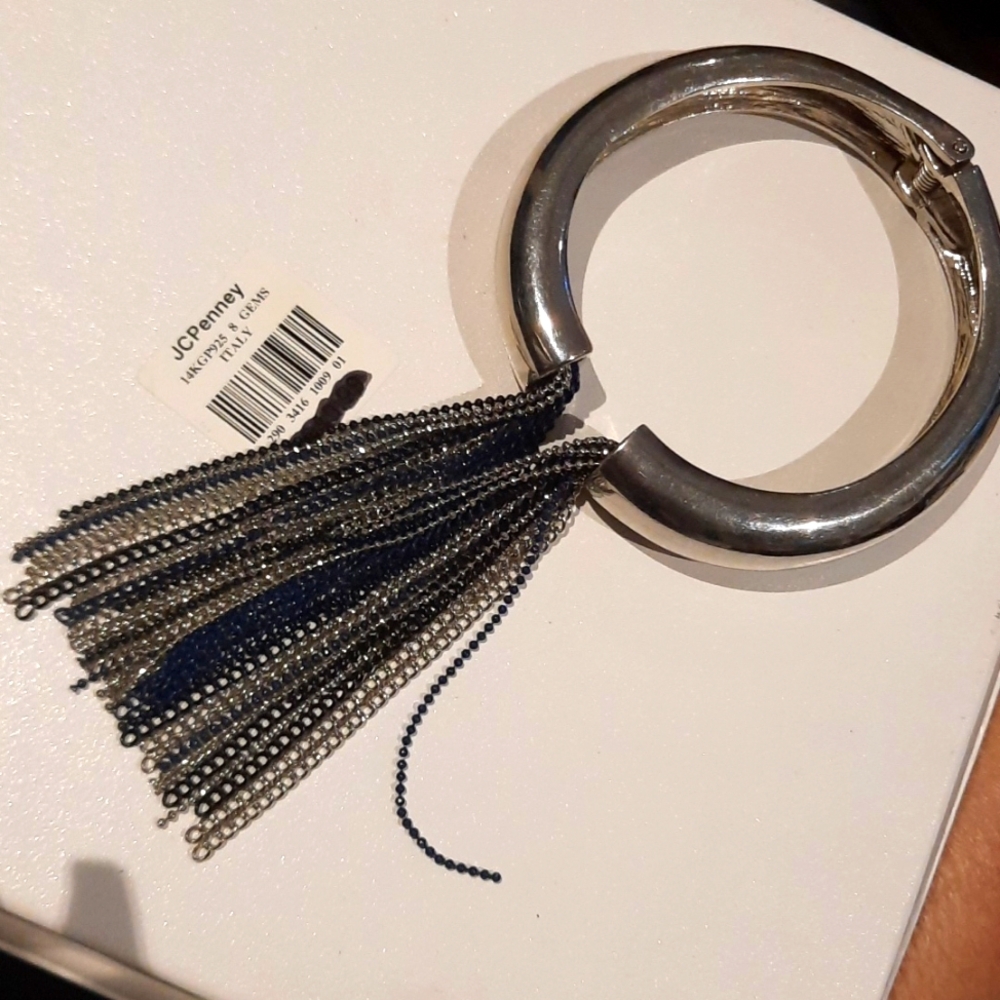 SEXY LARGE TASSLE DANGLE BANGLE BRACELET